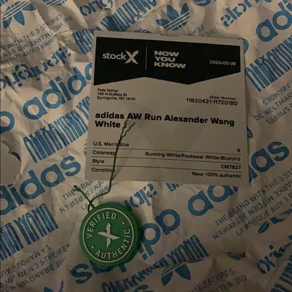 Adidas/Alexander Wang run shoe SZ. 9 - Picture 6 of 7